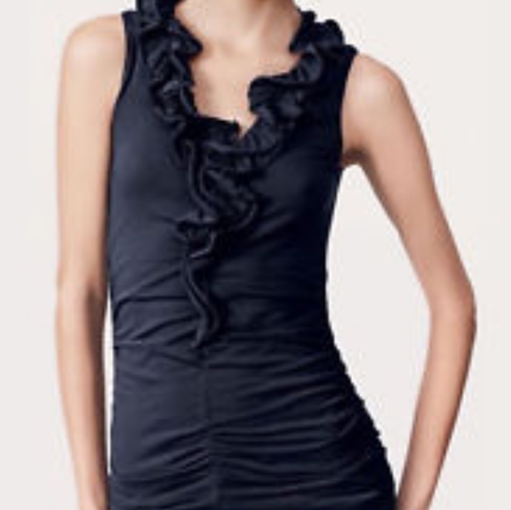 CAbi Sleeveless rudffled Swoon Top